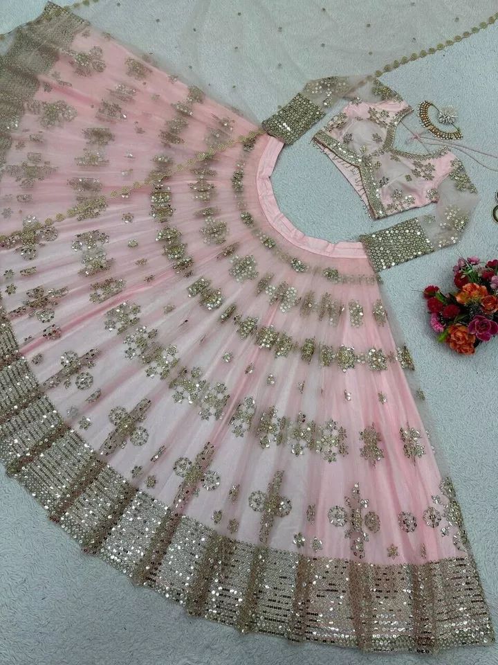 Reception Wear Heavy Butterfly Net Lehenga Choli With Dupatta For Women And Girl product image (3)