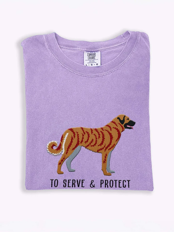 To Serve and Protect T-Shirt(Embroidered) of an Anatolian Shepherd Dog(Brindle) product image (1)