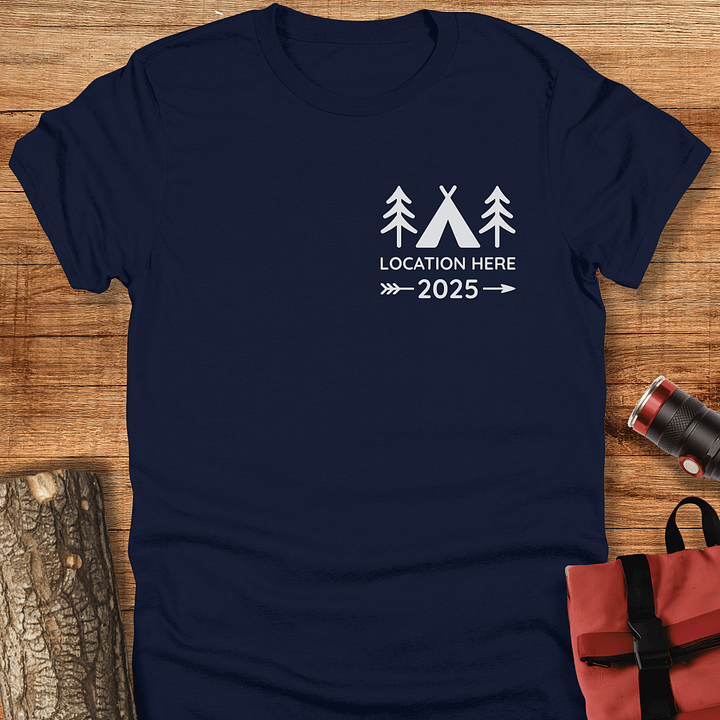 Custom camping location and year t-shirt, Unisex product image (1)