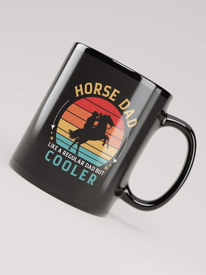 "Horse dad" Black Glossy Mug product image (2)