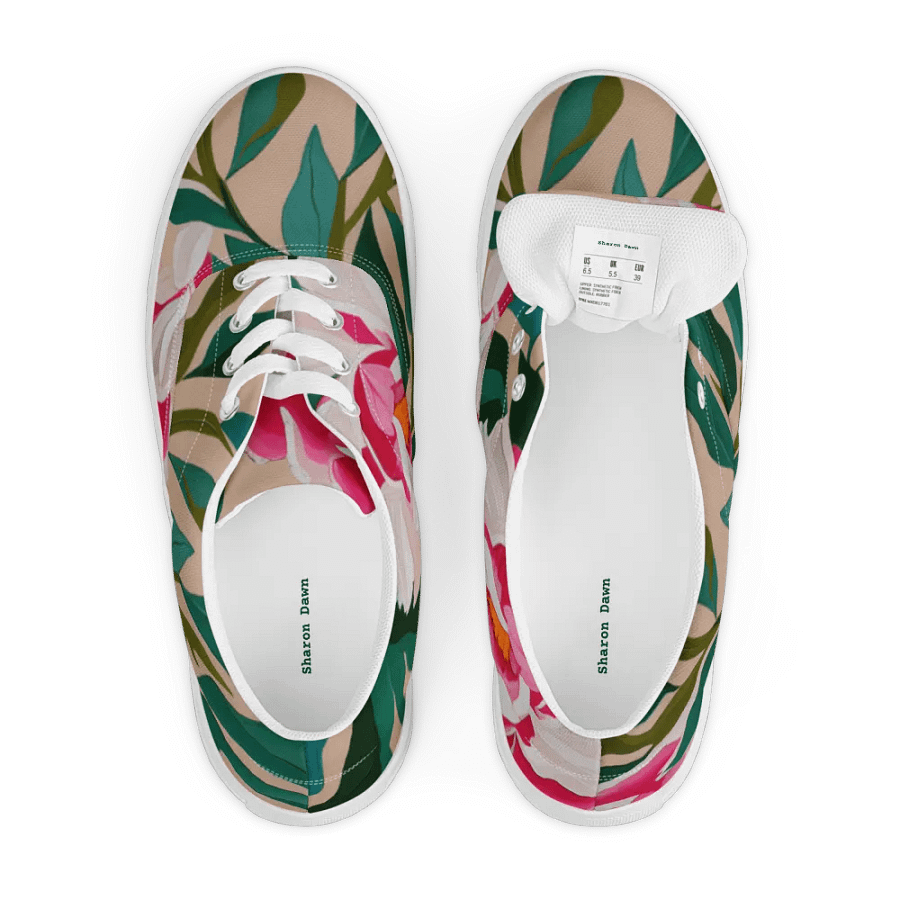 Peony Lace-Up Canvas Shoes product image (8)