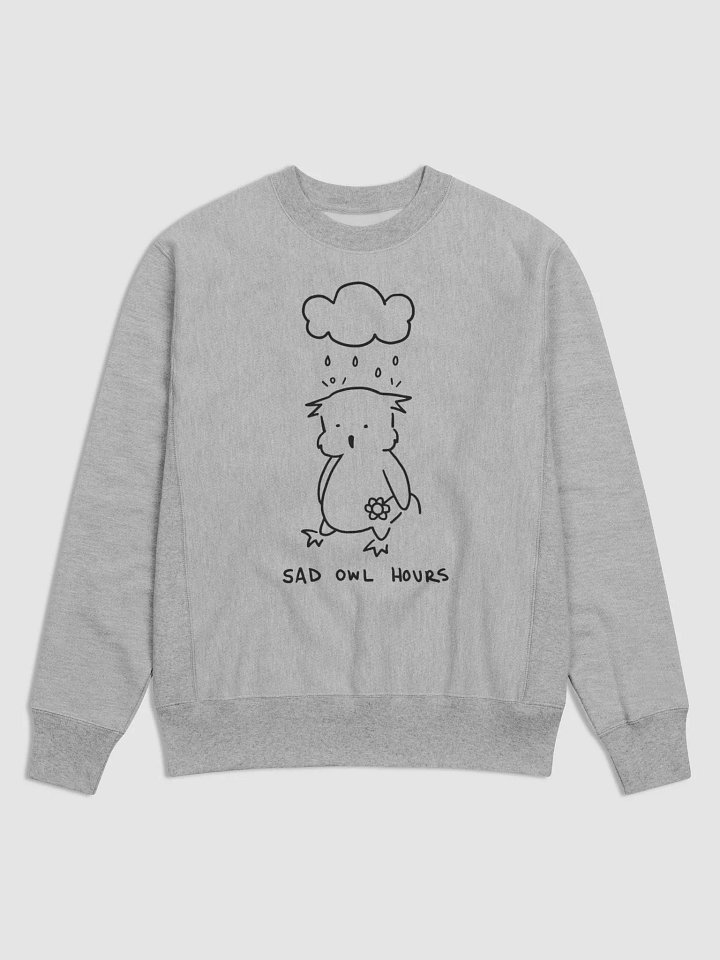 Sad Owl Hours Champion Cotton Max Sweatshirt (Grey) product image (1)