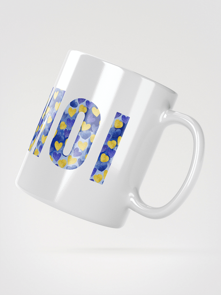 Mug Blanc Toi et Moi - Décor Coeurs roses et bleus - Cadeau Couple product image (2)