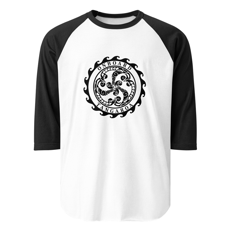 "Onboard Tangaroa" Raglan T-Shirt – Classic Style, All-Day Comfort (Black Logo) product image (1)