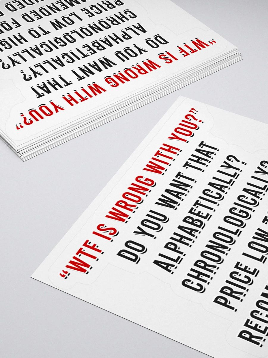 WTF Is Wrong Sticker product image (11)