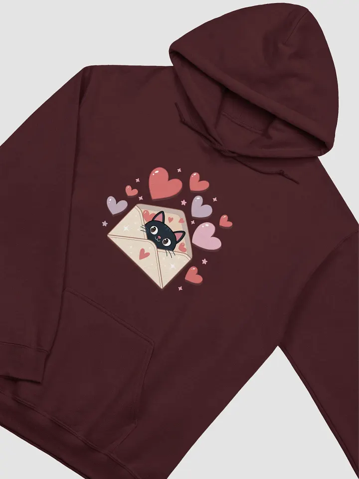 Feline Valentine Envelope -regular fit hoodie product image (3)