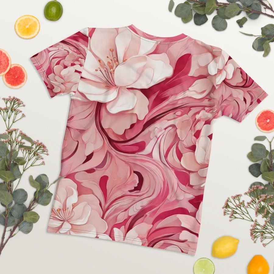 Pink & white abstract pattern product image (5)