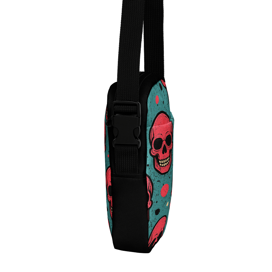 Pink Skulls Paint Neon Graffiti Pop Art - Utility Croosbody Bag product image (4)