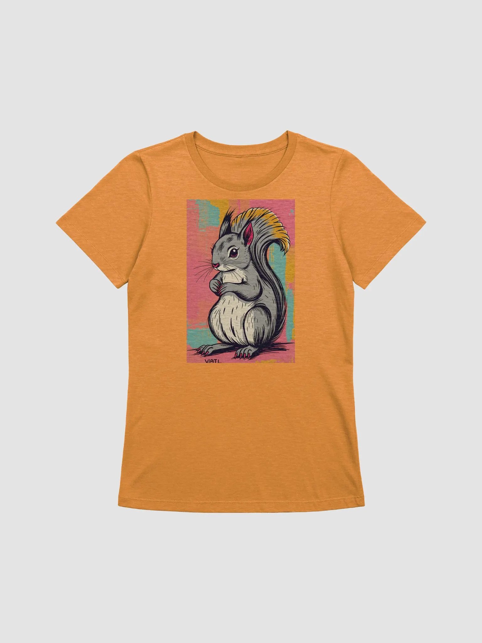 Vibrant Squirrel Illustration Women's Relaxed T-Shirt product image (1)