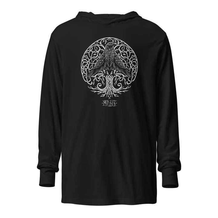 Munin's Perch Hooded Long Sleeve Tee product image (1)