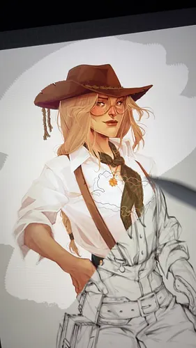 Nessa, the cowboy cleric 💫 new 2024 workflow tutorial is available now on Patreon.com/golightlyfinch 💫

#dndcharacter #dndart...