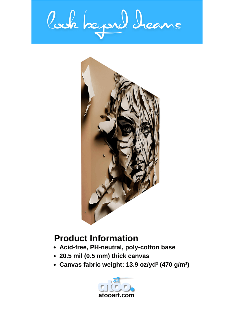 Paper Collection | Woman with Messy Hair | Canvas Art Painting product image (7)