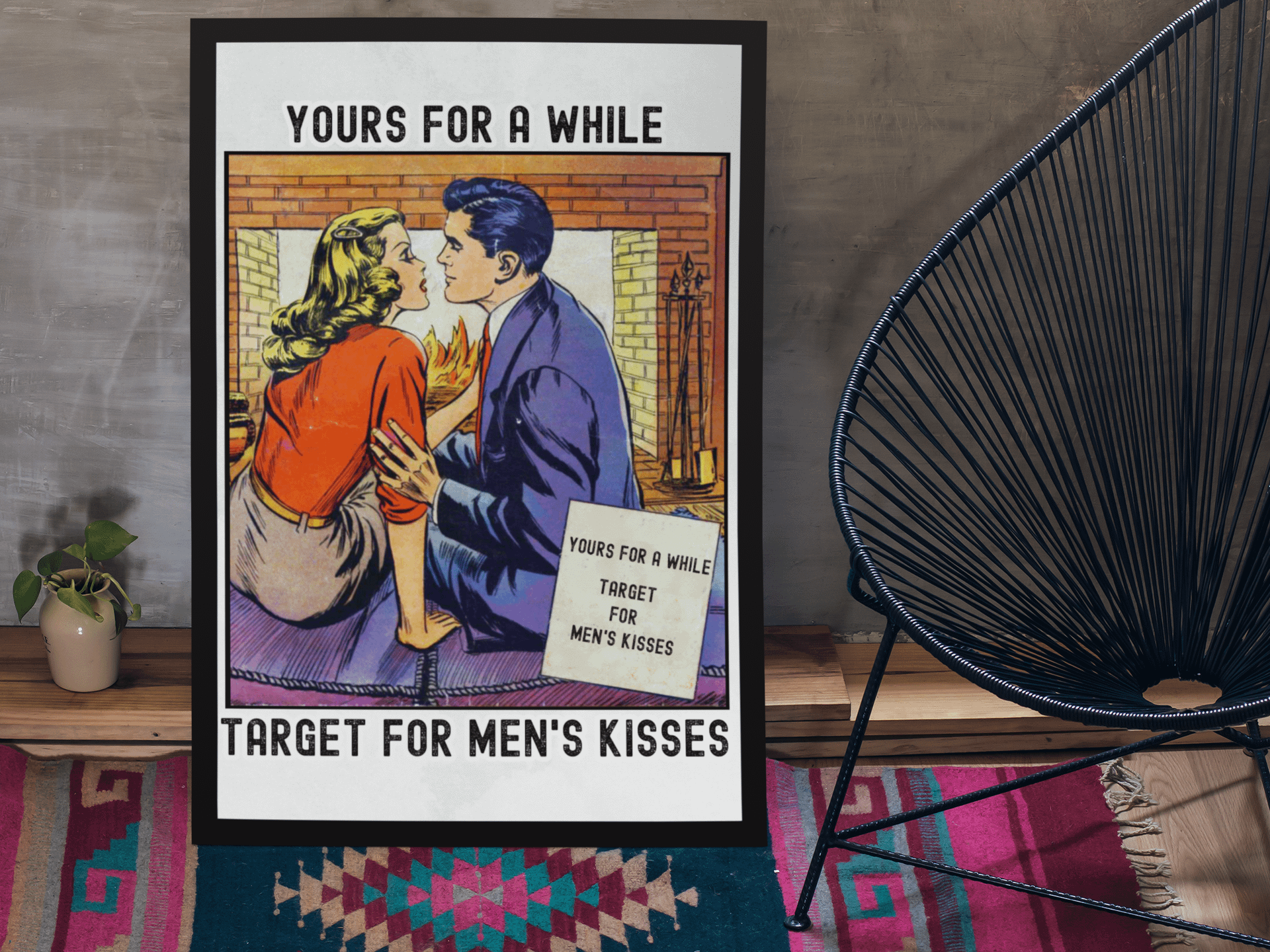 YOURS FOR A WHILE - TARGET FOR MEN'S KISSES WALL ART product image (24)