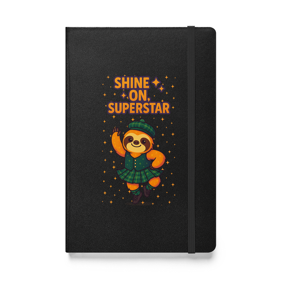 Shine On, Superstar – Cute Highland Dance Sloth Journal (Hardcover, 7 Color Options) product image (1)