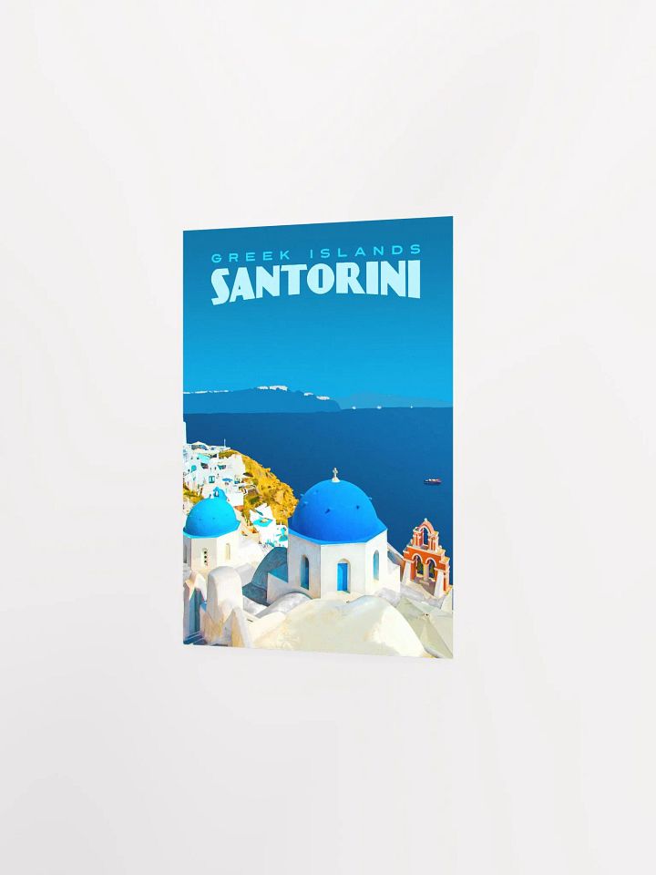 Vintage-Style Santorini Travel Poster product image (15)