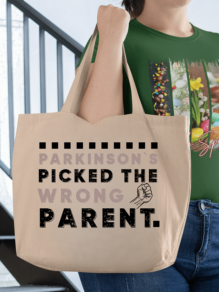 Parkinson Picked A Wrong Parent, Parkinson Awareness Eco Tote Bag product image (1)