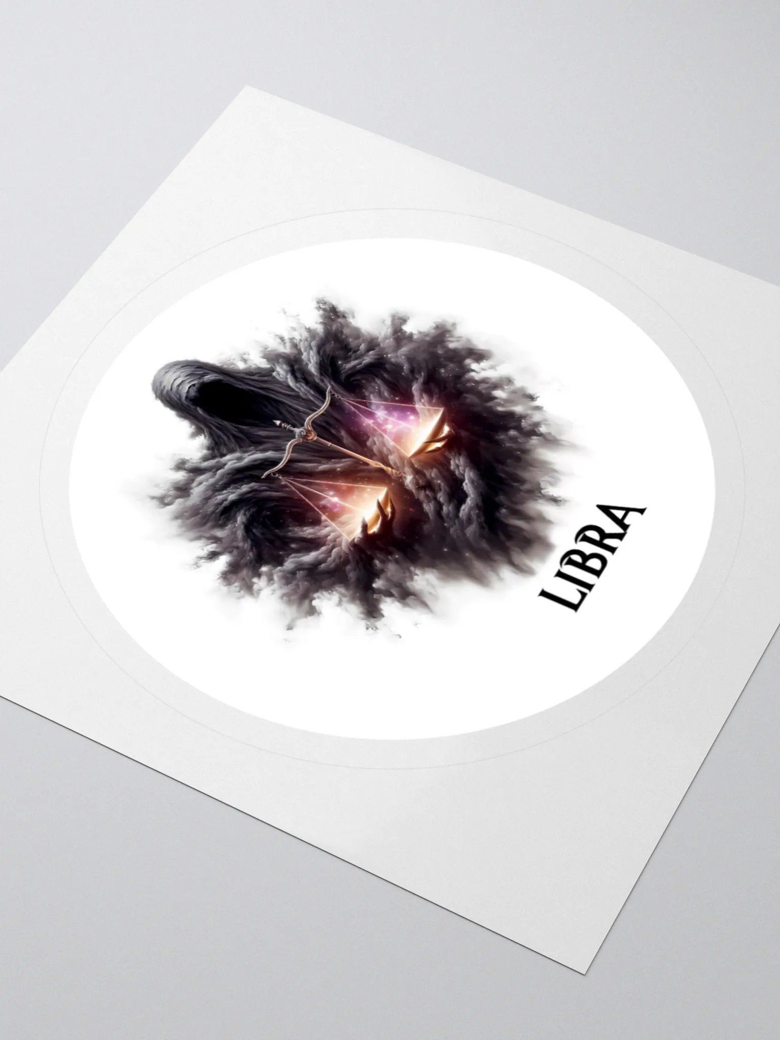 Mythical Libra Zodiac Round Sticker product image (7)