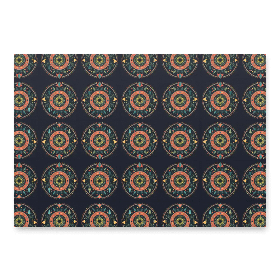 Circular and Triangle Christmas Tree Art wrapping paper product image (3)