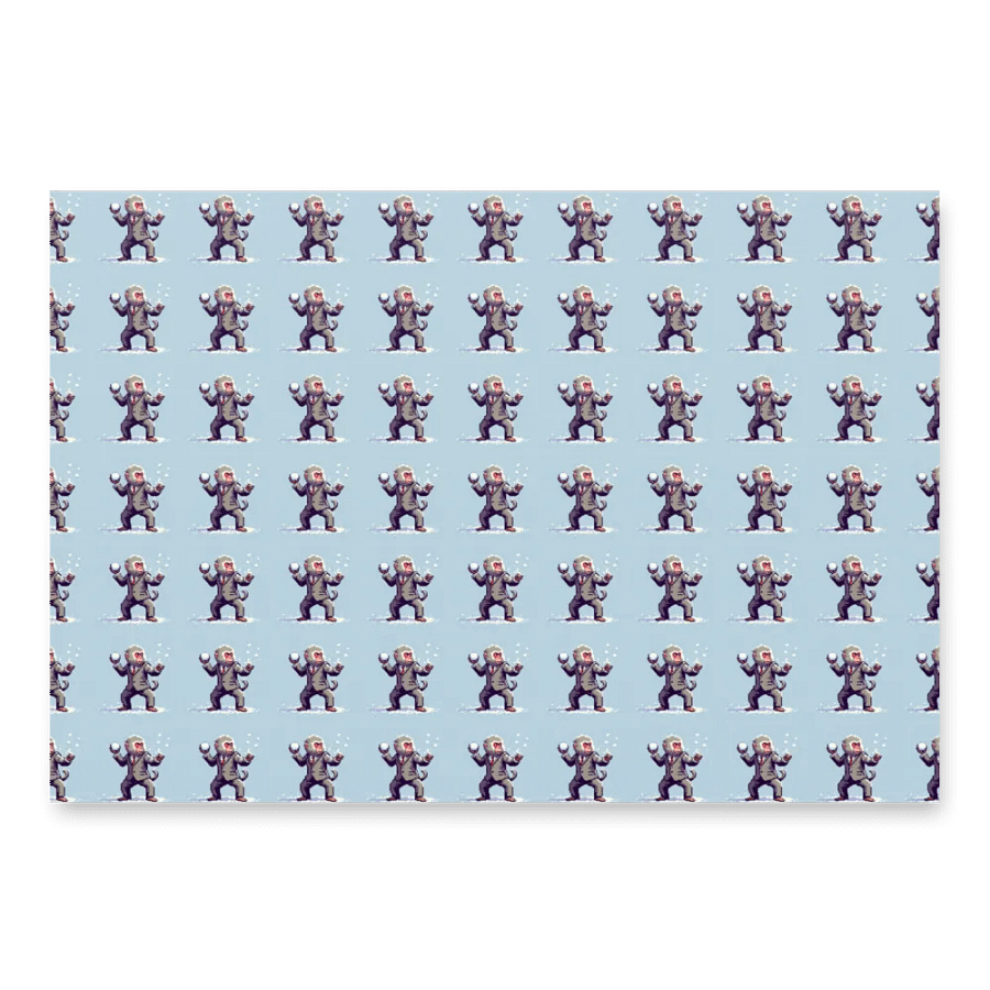 Pixel Art Monkey Business Wrapping Paper product image (2)
