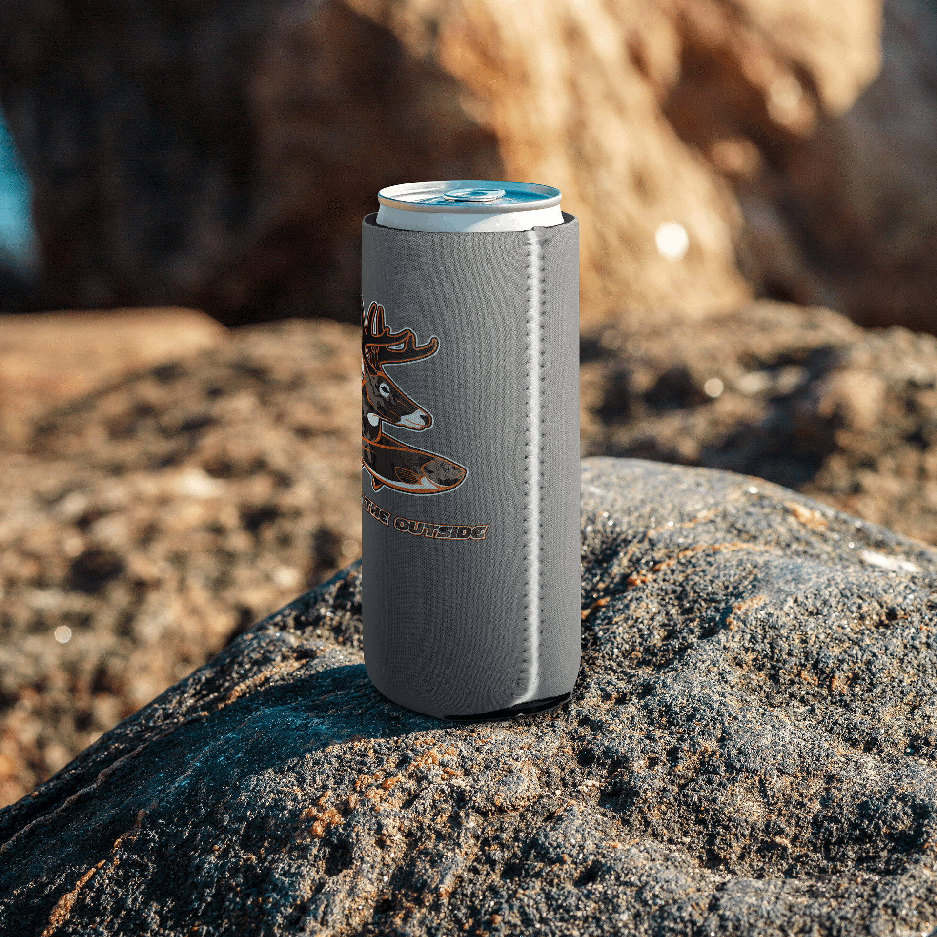 Grey W/ Orange Custom Camo Coozie product image (16)