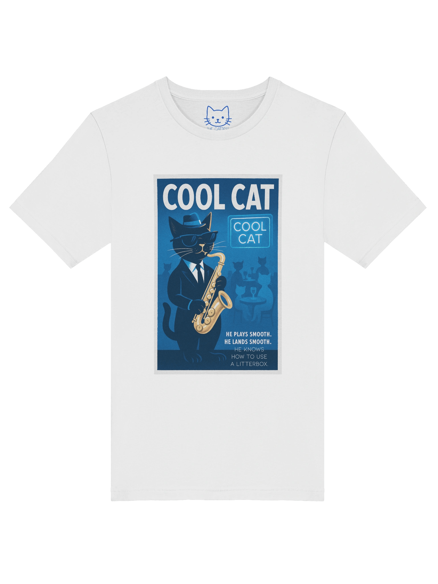 Cool Cat Jazz Saxophone Blues Club Unisex T-Shirt product image (125)