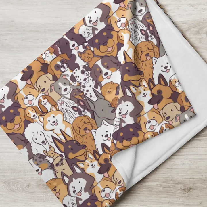 Whimsical Dogs Throw Blanket product image (1)