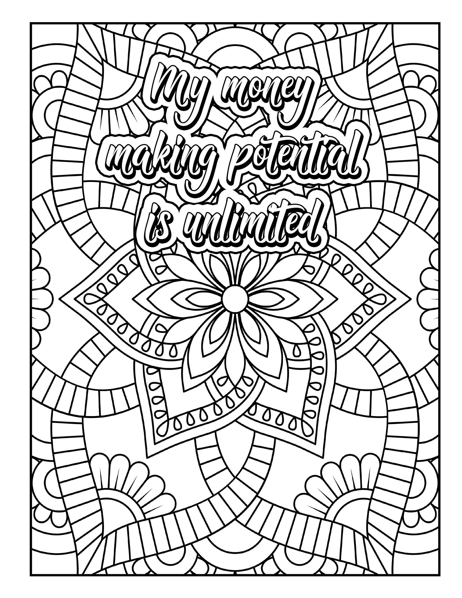 Money Mantra Mandala Coloring Book product image (3)