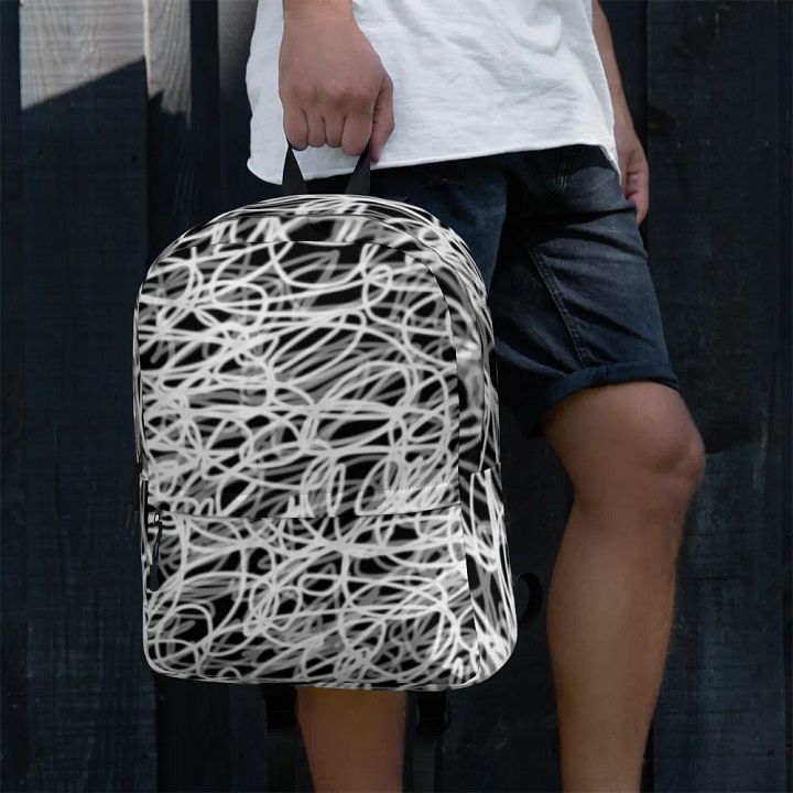 Squiggled zebra backpack product image (2)