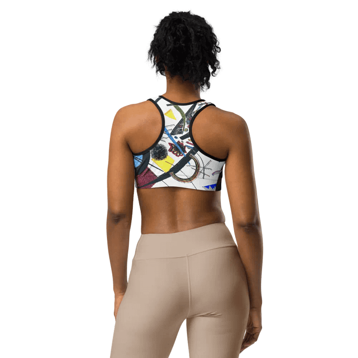 Abstract Lithographic Pattern Design Sports Bra - V1 product image (1)