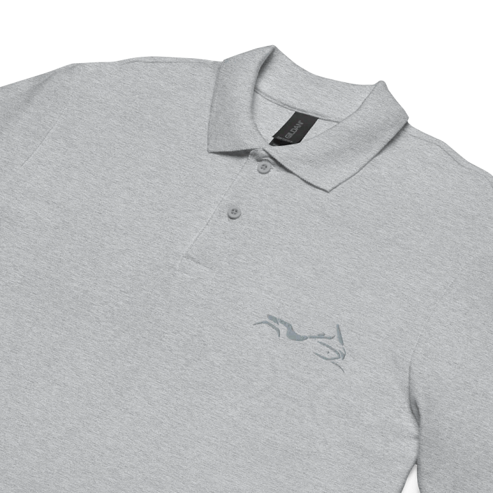 Shadow Bagger Embroidered Polo Shirt in White or Grey product image (2)