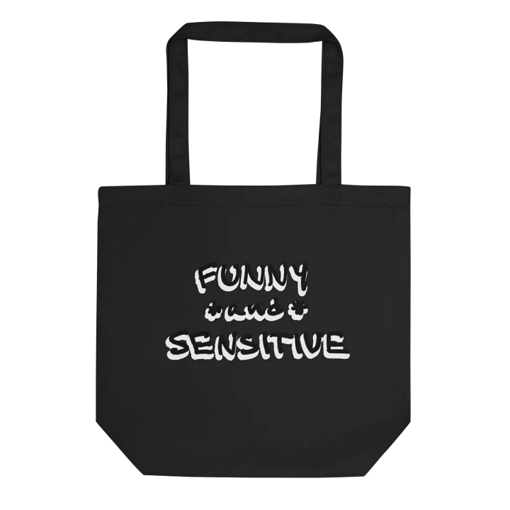 FUNNY *and* SENSITIVE (shadow design) tote bag product image (1)