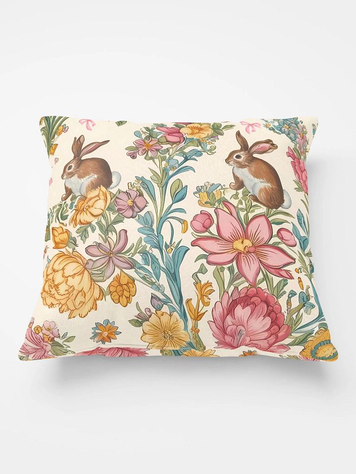 Floral Easter Bunny All-Over Print Pillow product image (1)