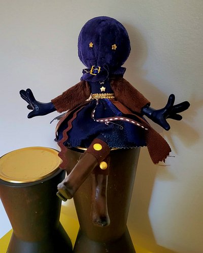 Scrap Spirit - Chocolate Midnight
OOAK handmade art doll 
#artdoll #sculpture #ooak #handmade