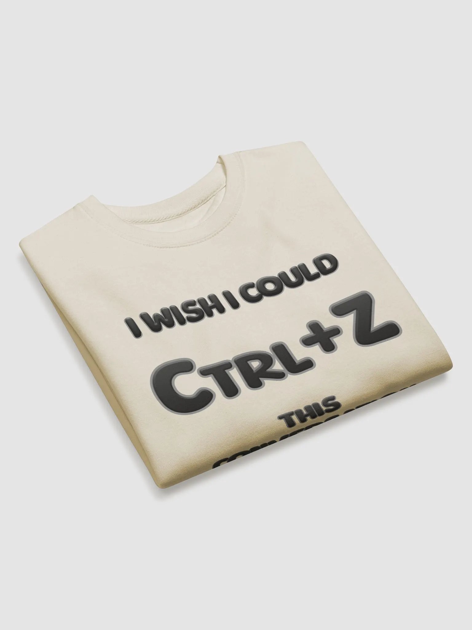 【Ctrl+Z】Black Text Premium Sweatshirt product image (2)