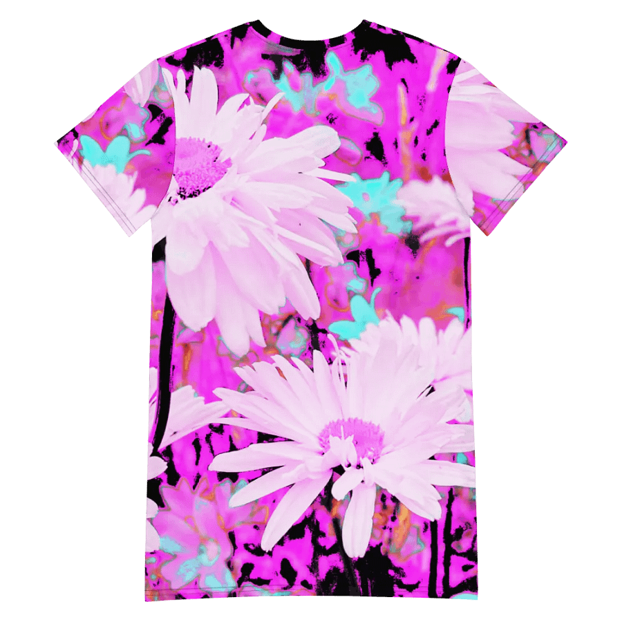 Abstract Cooler Daises Ladies T Shirt Dress product image (6)