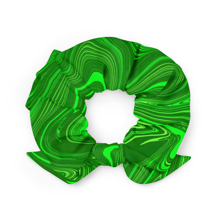 Scrunchie - Different Shades of Green Digital Fluid Art product image (2)