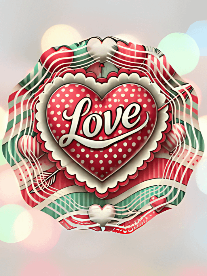 3D Love Hearts Wind Spinner for Valentine’s Day – Sublimation Design PNG – Ideal for Garden Decoration – Instant Download – 300 DPI High Quality product image (1)