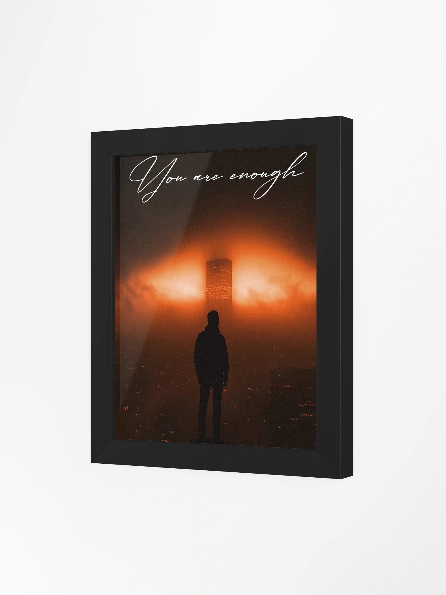 "Your are enough" Handwritten Framed Poster product image (14)