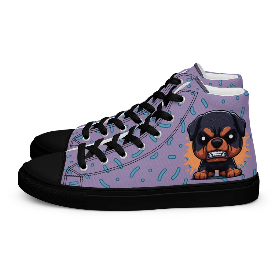 Rottweiler Angry Pup - Women's High Top Canvas Shoe product image (2)