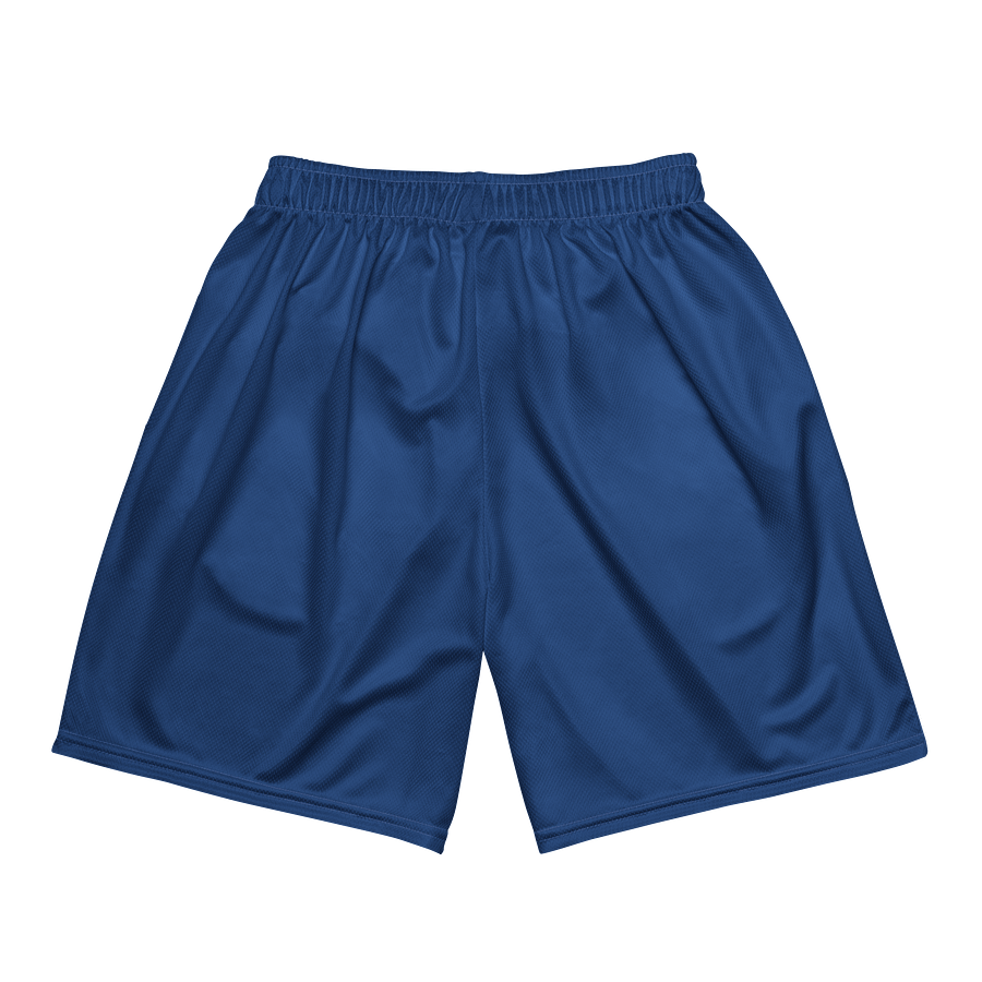 Women's | BRN.2C.C.™ Mesh Shorts | Coastal Cool Meets Sporty Style | Recycled Unisex Activewear 🌊🔥| White Logo on Cerulean Blue product image (7)
