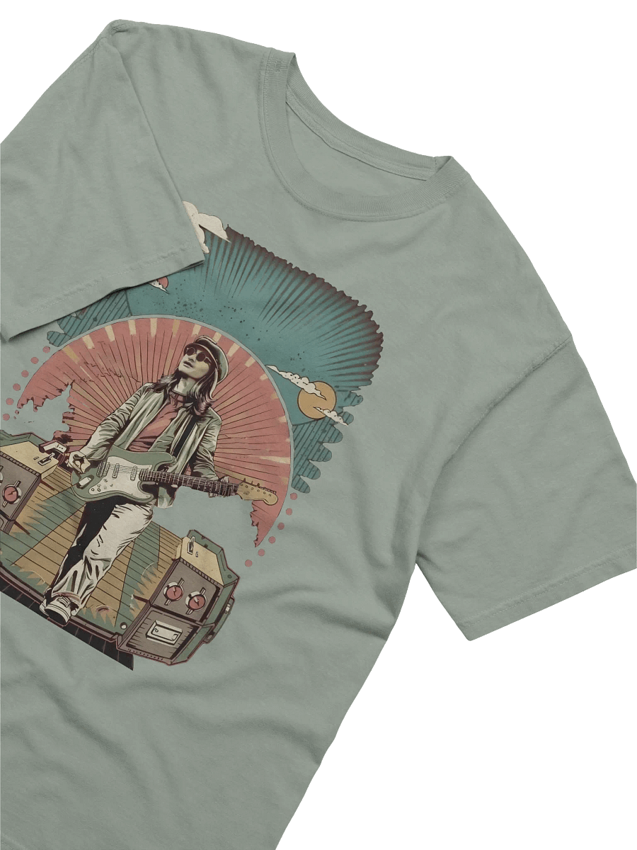 Vintage 70's Style Guitarist Unisex Soft T-Shirt product image (3)
