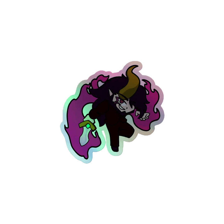 Devilish Swordsman Sticker Holographic product image (1)