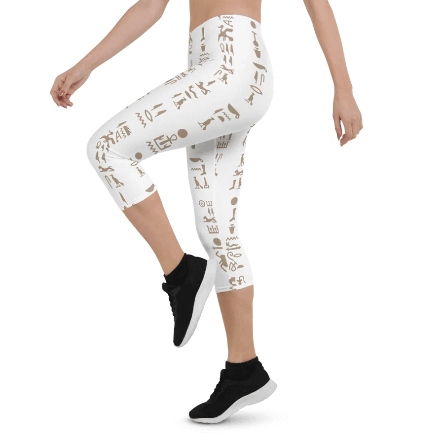 Isis White All-Over Print Capri Leggings product image (3)