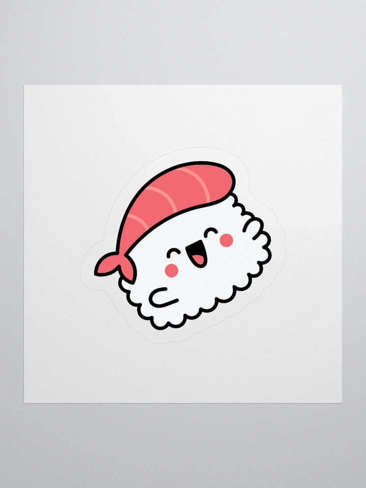 Kawaii Tuna Sashimi Sticker – Rice Ball with Tuna Hat product image (4)