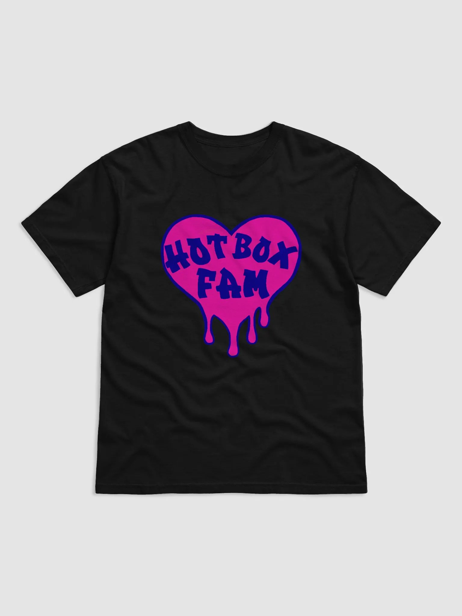 UNISEX HOT BOX FAM SOLID PINK & BLUE LOGO TEE product image (11)