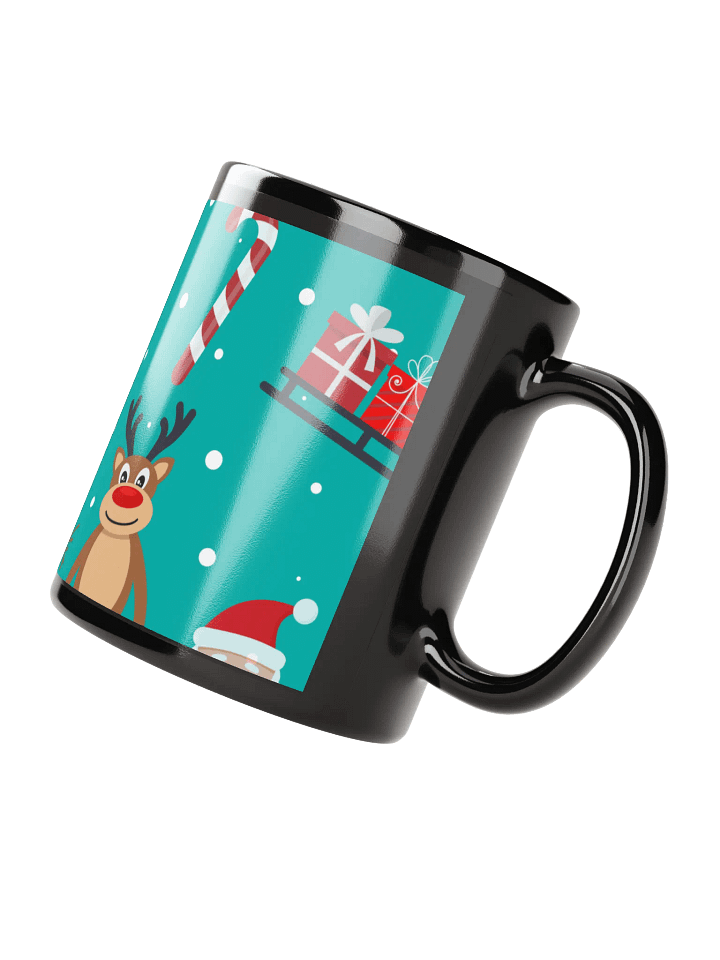 Festive Christmas Delight Black Glossy Mug product image (4)