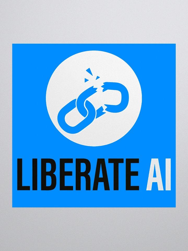Liberate AI Movement Stickers (Blue) product image (1)