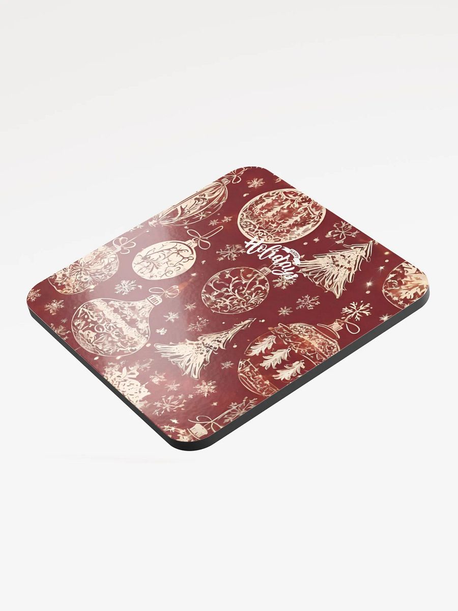 Festive Holiday Cheer Glossed Coaster gift for entertainers moms colleagues friends product image (3)