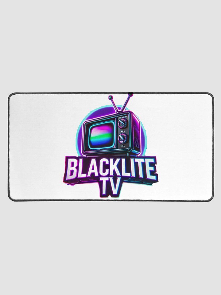 BlackLite TV Neon Glow Desk Mat - Retro TV Edition product image (1)