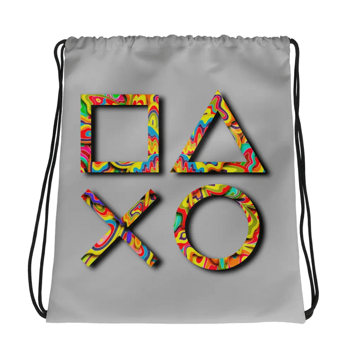 Playstation Drippy Symbols Cinch Bag product image (1)